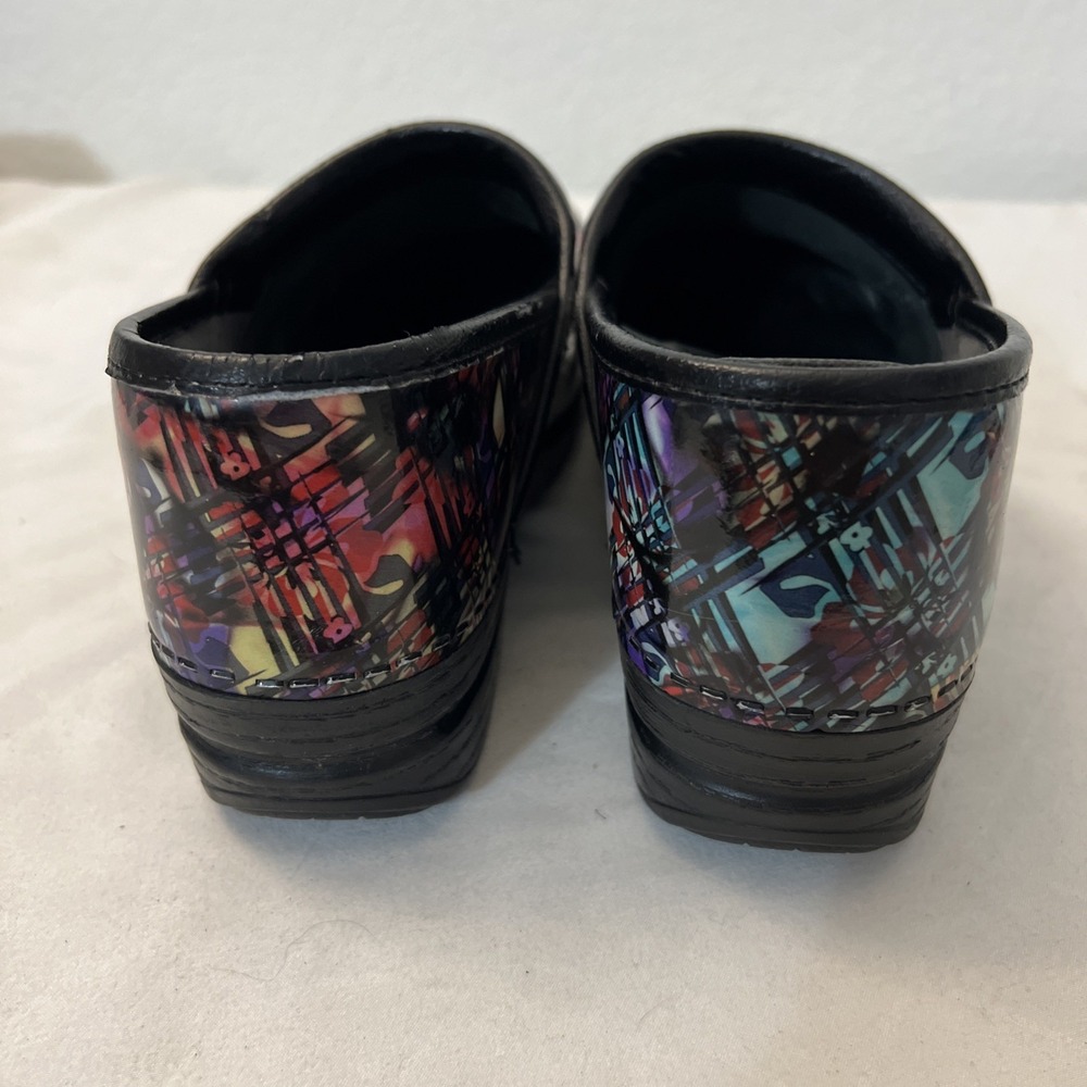 Dansko Womens Clogs LT Pro Watercolor Tooled Leather Comfort Womens 37 EU 6.5 7 - Picture 6 of 9